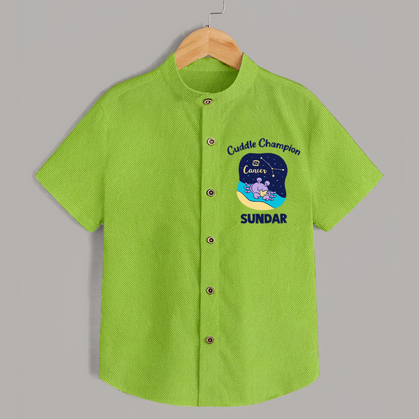 Virgo Little Star Zodiac Printed Baby shirt - LIME GREEN - 0 - 6 Months Old (Chest 23")