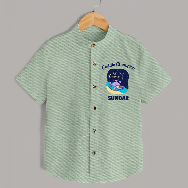 Virgo Little Star Zodiac Printed Baby shirt - MINT GREEN - 0 - 6 Months Old (Chest 23")