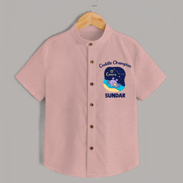 Virgo Little Star Zodiac Printed Baby shirt - PEACH - 0 - 6 Months Old (Chest 23")