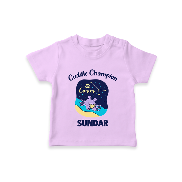 Virgo Little Star Zodiac Printed Baby T shirt  - LILAC - 0-5 Months Old (Chest 17")