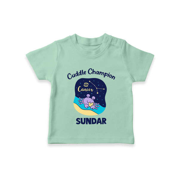 Virgo Little Star Zodiac Printed Baby T shirt  - MINT GREEN - 0-5 Months Old (Chest 17")