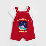 Virgo Little Star Zodiac Printed Baby Dungaree - RED - 0 - 5 Months Old (Chest 18")