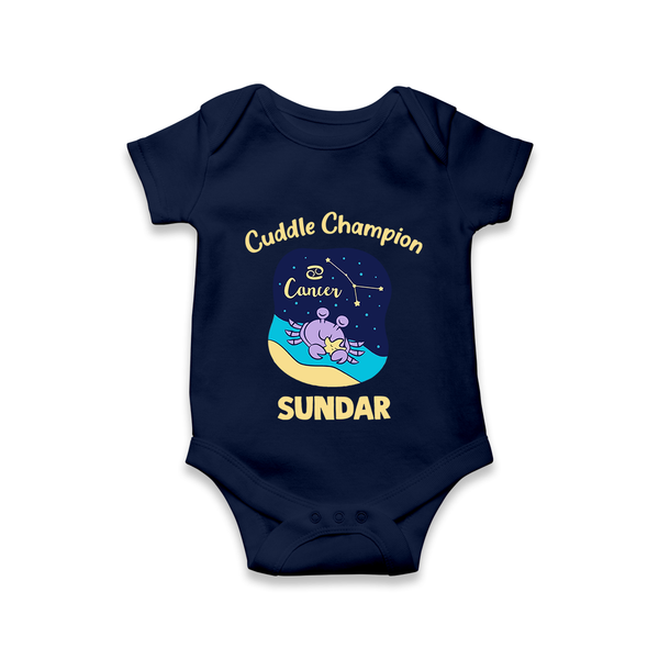 Virgo Little Star Zodiac Printed Baby Romper - NAVY BLUE - New Born (Chest 14")
