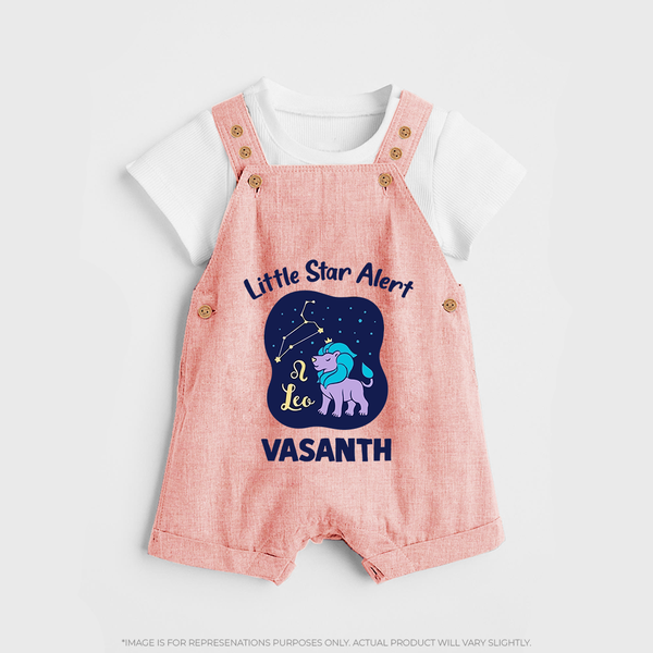 Sagittarius Adventure Zodiac Printed Baby Dungaree - PEACH - 0 - 5 Months Old (Chest 18")