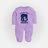 Sagittarius Adventure Zodiac Printed BabyFullbody Suit - LILAC - New Born (Chest 7.5")