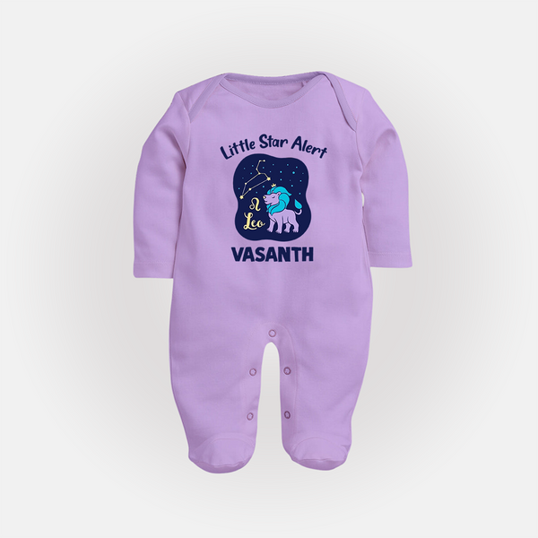 Sagittarius Adventure Zodiac Printed BabyFullbody Suit - LILAC - New Born (Chest 7.5")