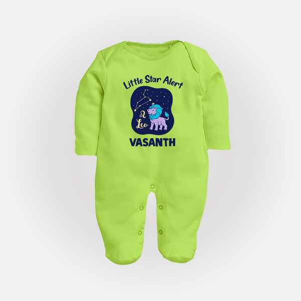 Sagittarius Adventure Zodiac Printed BabyFullbody Suit - LIME GREEN - New Born (Chest 7.5")
