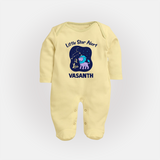 Sagittarius Adventure Zodiac Printed BabyFullbody Suit - PASTEL YELLOW - New Born (Chest 7.5")