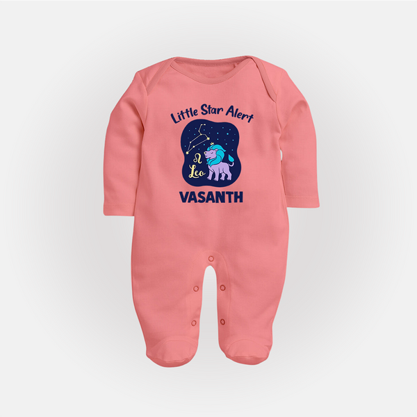 Sagittarius Adventure Zodiac Printed BabyFullbody Suit - PEACH - New Born (Chest 7.5")