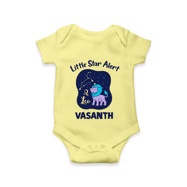 Leo Zodiac Constellation Baby Set - PASTEL YELLOW - New Born (Chest 14")