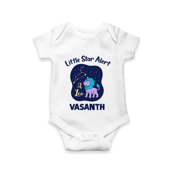 Leo Zodiac Constellation Baby Set - WHITE - New Born (Chest 14")