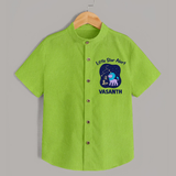Sagittarius Adventure Zodiac Printed Baby shirt - LIME GREEN - 0 - 6 Months Old (Chest 23")
