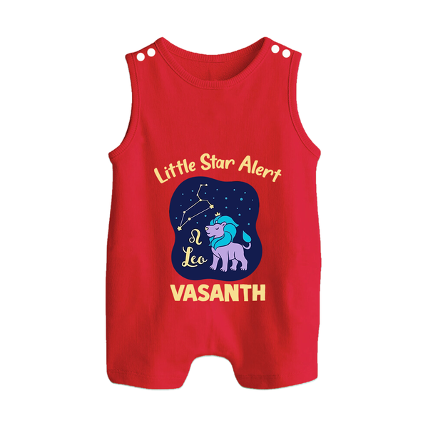 Sagittarius Adventure Zodiac Printed Baby Button Romper - RED - New Born (Chest 18")