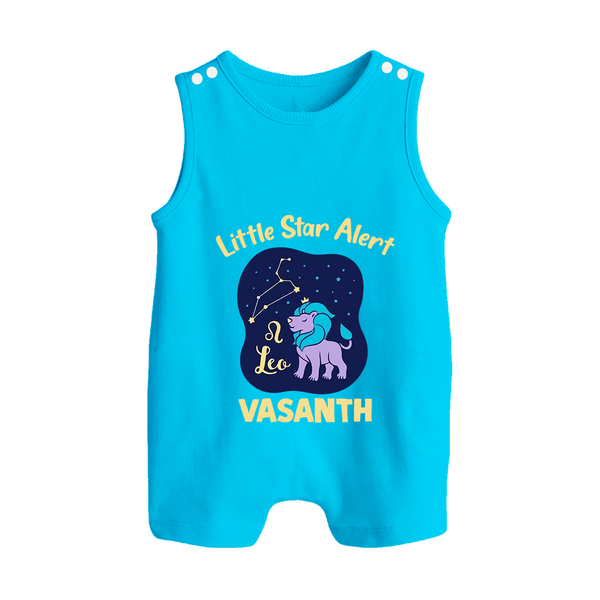 Leo Adventure Zodiac Printed Baby Button Romper