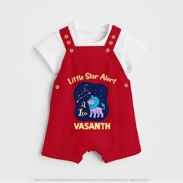 Sagittarius Adventure Zodiac Printed Baby Dungaree - RED - 0 - 5 Months Old (Chest 18")