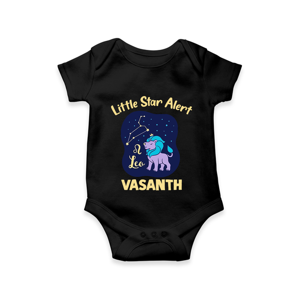Leo Zodiac Constellation Baby Set - BLACK - New Born (Chest 14")