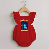 Sagittarius Adventure Zodiac Printed Baby Romper Frock - RED - 0 - 3 Months Old (Chest 19")