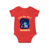 Sagittarius Adventure Zodiac Printed Baby Romper - RED - New Born (Chest 14")