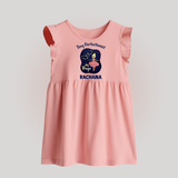Pisces Dreamy Fish Zodiac Printed Baby Frock - BABY PINK - 0 - 3 Months Old (Chest 17")