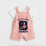 Pisces Dreamy Fish Zodiac Printed Baby Dungaree - PEACH - 0 - 5 Months Old (Chest 18")