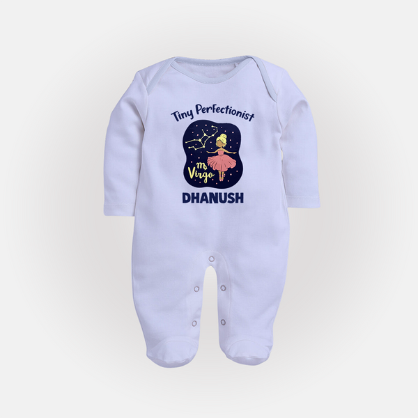 Pisces Dreamy Fish Zodiac Printed BabyFullbody Suit - BABY BLUE - New Born (Chest 7.5")