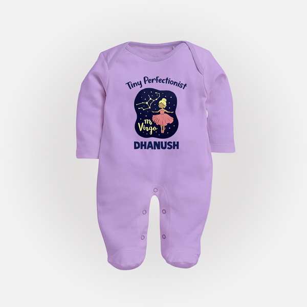 Pisces Dreamy Fish Zodiac Printed BabyFullbody Suit - LILAC - New Born (Chest 7.5")