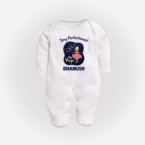 Pisces Dreamy Fish Zodiac Printed BabyFullbody Suit - WHITE - New Born (Chest 7.5")
