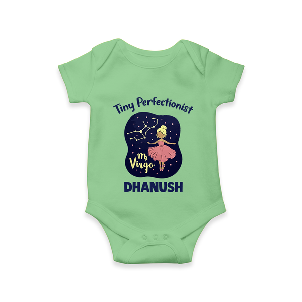 Pisces Dreamy Fish Zodiac Printed Baby Romper - GREEN - New Born (Chest 14")