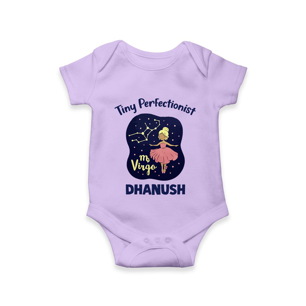 Pisces Dreamy Fish Zodiac Printed Baby Romper - LILAC - New Born (Chest 14")