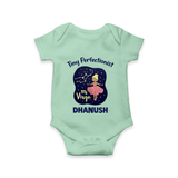 Pisces Dreamy Fish Zodiac Printed Baby Romper - MINT GREEN - New Born (Chest 14")