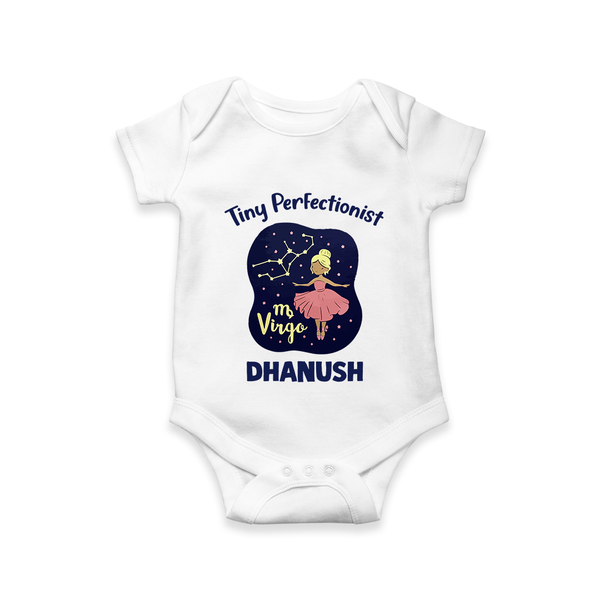 Pisces Dreamy Fish Zodiac Printed Baby Romper - WHITE - New Born (Chest 14")