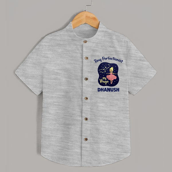 Pisces Dreamy Fish Zodiac Printed Baby shirt - GREY - 0 - 6 Months Old (Chest 23")