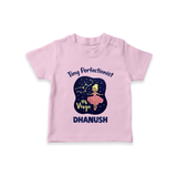 Pisces Dreamy Fish Zodiac Printed Baby T shirt  - BABY PINK - 0-5 Months Old (Chest 17")