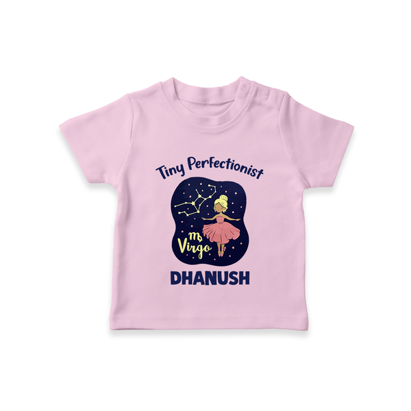 Pisces Dreamy Fish Zodiac Printed Baby T shirt  - BABY PINK - 0-5 Months Old (Chest 17")