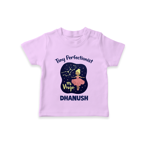 Pisces Dreamy Fish Zodiac Printed Baby T shirt  - LILAC - 0-5 Months Old (Chest 17")