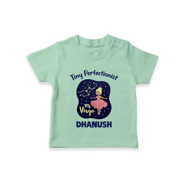 Pisces Dreamy Fish Zodiac Printed Baby T shirt  - MINT GREEN - 0-5 Months Old (Chest 17")