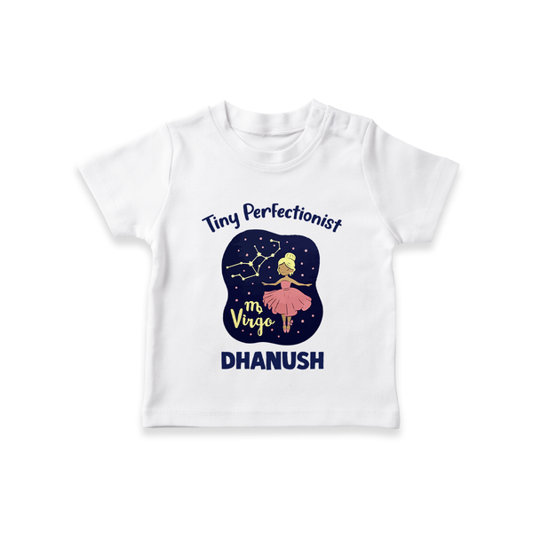 Pisces Dreamy Fish Zodiac Printed Baby T shirt  - WHITE - 0-5 Months Old (Chest 17")