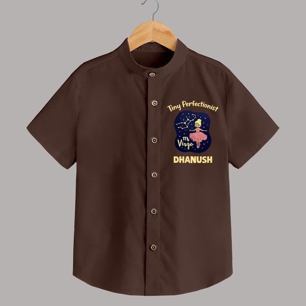 Pisces Dreamy Fish Zodiac Printed Baby shirt - CHOCOLATE BROWN - 0 - 6 Months Old (Chest 23")