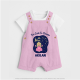 Libra Cute Balance Zodiac Printed Baby Dungaree - BABY PINK - 0 - 5 Months Old (Chest 18")