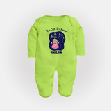 Libra Cute Balance Zodiac Printed BabyFullbody Suit - LIME GREEN - New Born (Chest 7.5")