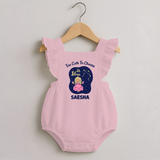 Libra Cute Balance Zodiac Printed Baby Romper Frock - BABY PINK - 0 - 3 Months Old (Chest 19")