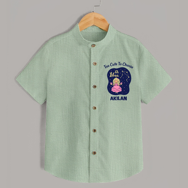 Libra Cute Balance Zodiac Printed Baby shirt - MINT GREEN - 0 - 6 Months Old (Chest 23")