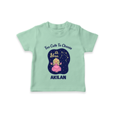 Libra Cute Balance Zodiac Printed Baby T shirt  - MINT GREEN - 0-5 Months Old (Chest 17")