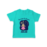 Libra Cute Balance Zodiac Printed Baby T shirt  - TEAL - 0-5 Months Old (Chest 17")