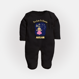 Libra Cute Balance Zodiac Printed BabyFullbody Suit - BLACK - New Born (Chest 7.5")