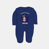 Libra Cute Balance Zodiac Printed BabyFullbody Suit - NAVY BLUE - New Born (Chest 7.5")