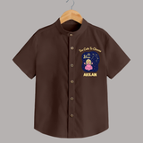Libra Cute Balance Zodiac Printed Baby shirt - CHOCOLATE BROWN - 0 - 6 Months Old (Chest 23")