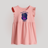 Scorpio Mini Warrior Zodiac Printed  Baby Frock - BABY PINK - 0 - 3 Months Old (Chest 17")