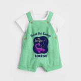 Scorpio Mini Warrior Zodiac Printed Baby Dungaree - GREEN - 0 - 5 Months Old (Chest 18")