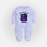 Scorpio Mini Warrior Zodiac Printed BabyFullbody Suit - BABY BLUE - New Born (Chest 7.5")